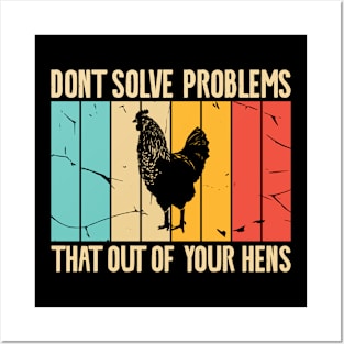 funny chicken Posters and Art